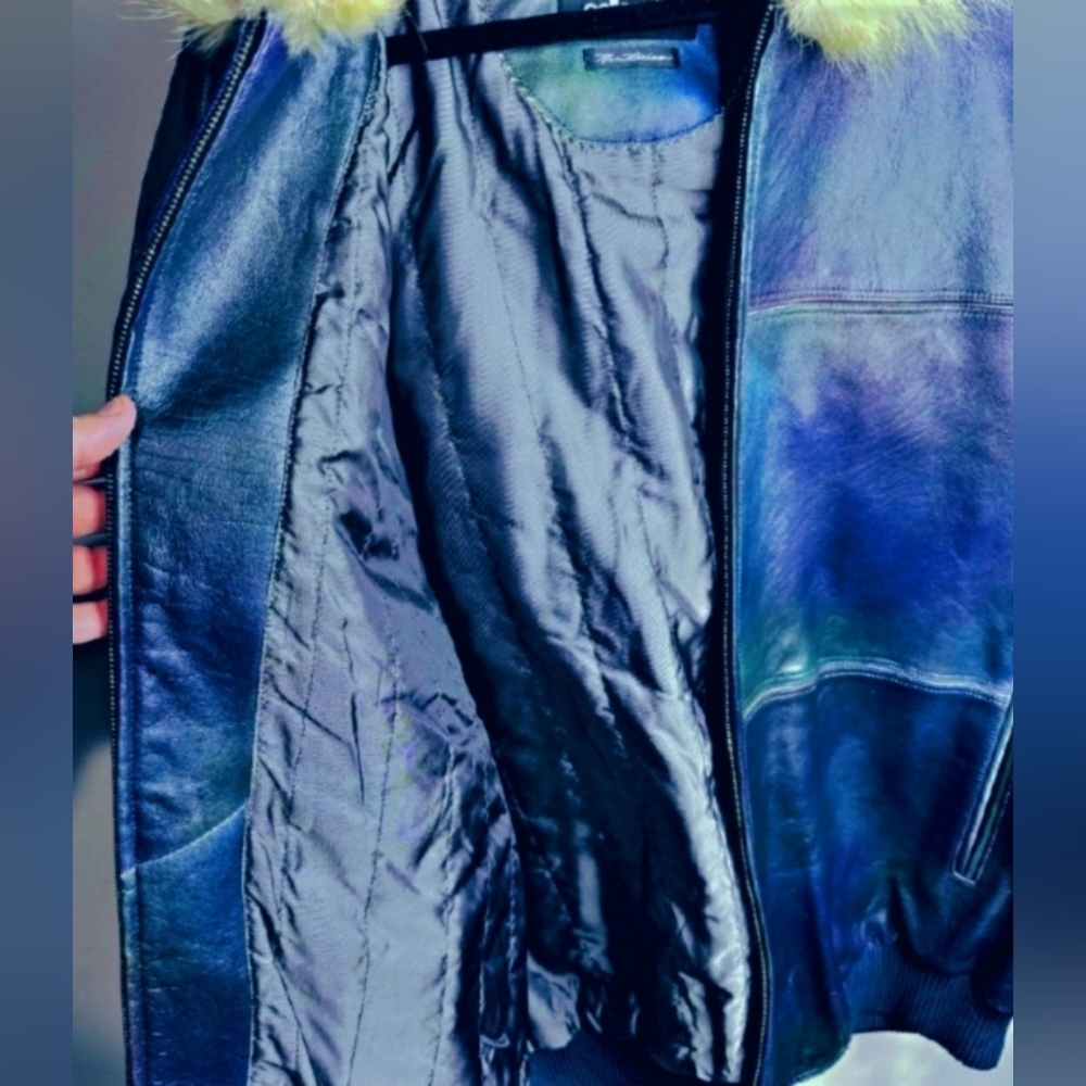 NewVintage Pelle Pelle Iridescent Genuine Coyote Fur Hood Limited Edition 1/40 - Picture 5 of 8